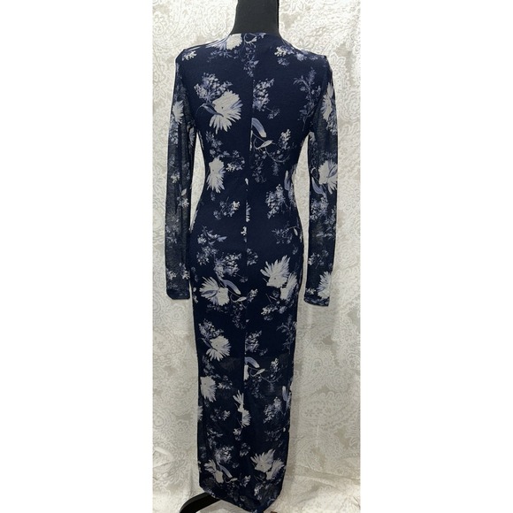 NEW Abercrombie And Fitch Navy Floral‎ Sheet Midi Dress Size Small - Picture 6 of 7